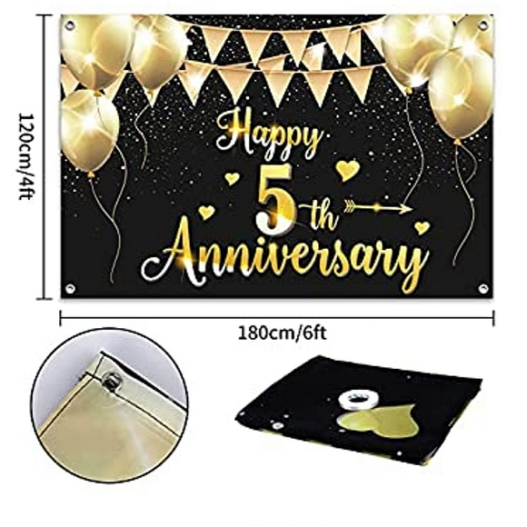 5th Anniversary Party Banner - Picture 2 of 6